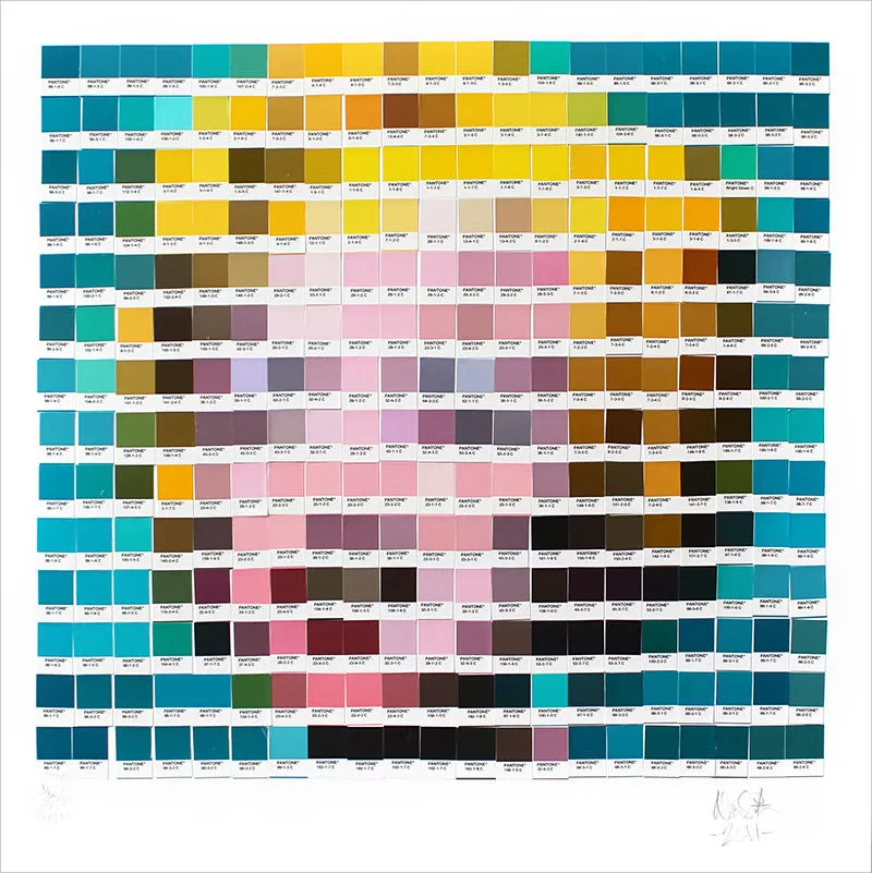 Le opere d’arte con campioni di colore Pantone di Nick Smith