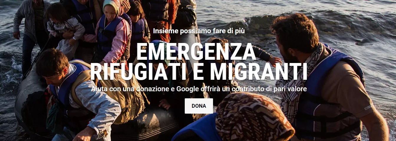 Google raccoglie fondi in aiuto di rifugiati e migranti