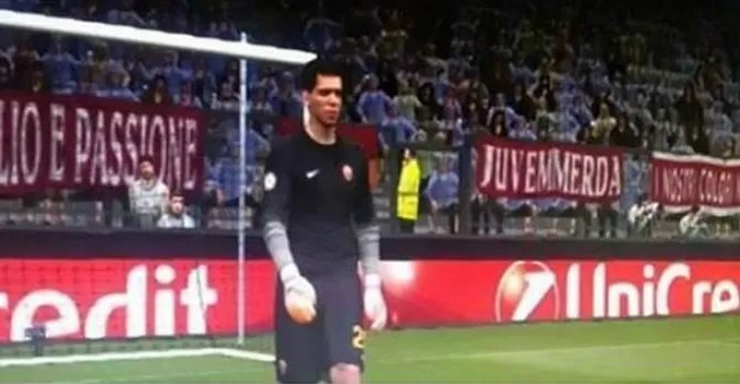 PES 2016 e lo striscione offensivo contro la Juventus