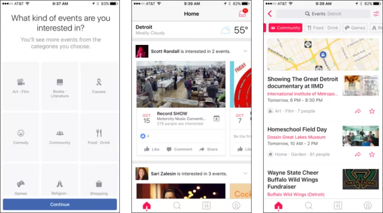 Facebook Events: la nuova app social per gestire i nostri eventi